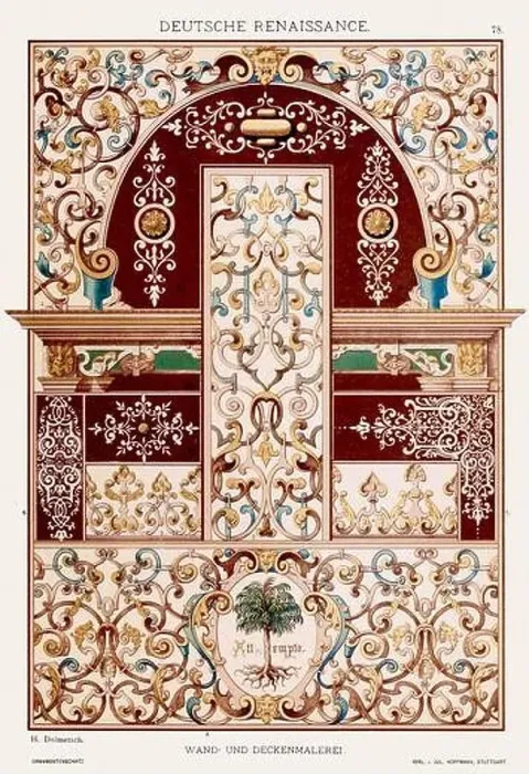 Framed Print : German Renaissance Ornamentation Framed Print : German Renaissance Ornamentation