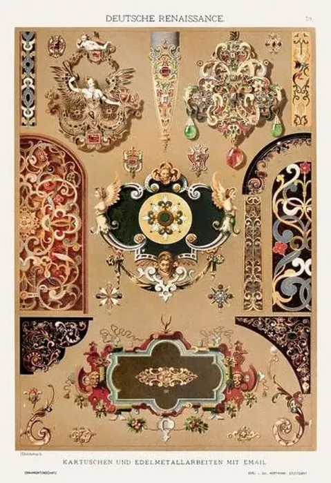 Framed Print : German Renaissance Ornamentation Framed Print : German Renaissance Ornamentation