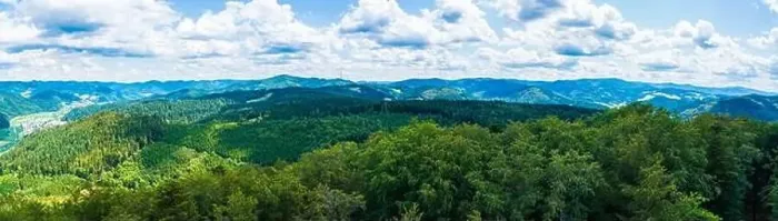 Framed Print : Germany, XXL aerial panorama nature landscape view above schwarzwald tree tops Framed Print : Germany, XXL aerial panorama nature landscape view above schwarzwald tree tops