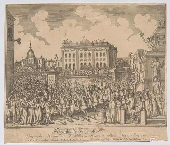 Framed Print : Germany's triumph / glorious entry of the allied armies in Paris on March 31 Framed Print : Germany's triumph / glorious entry of the allied armies in Paris on March 31