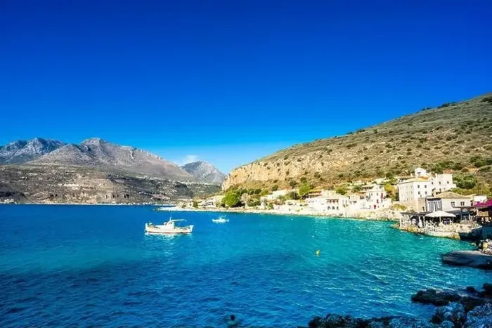 Framed Print : Gerolimenas coastal village in Mani, Peloponnese, Greece Framed Print : Gerolimenas coastal village in Mani, Peloponnese, Greece
