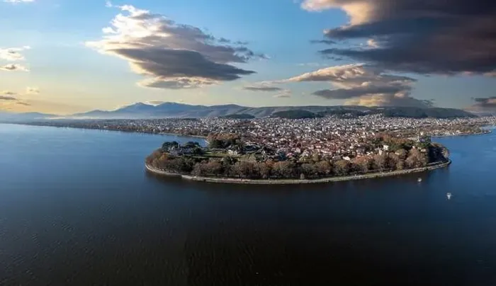 Framed Print : Giannena city Greece, Pamvotida Lake Epirus Framed Print : Giannena city Greece, Pamvotida Lake Epirus