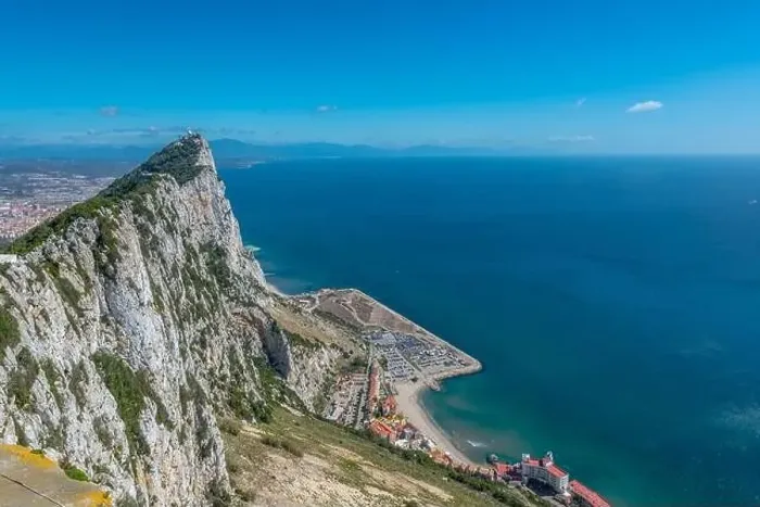 Framed Print : Gibraltar Rock from above Framed Print : Gibraltar Rock from above