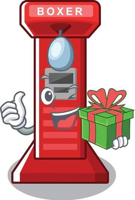 Framed Print : With gift boxing game machine in the character Framed Print : With gift boxing game machine in the character