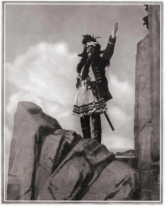 Framed Print : Gilbert & Sullivans comic operetta The Pirates of Penzance - portrait of Darrell Fancourt as the Pirate King. For I am a pirate king! Act I Framed Print : Gilbert & Sullivans comic operetta The Pirates of Penzance - portrait of Darrell Fancourt as the Pirate King. For I am a pirate king! Act I