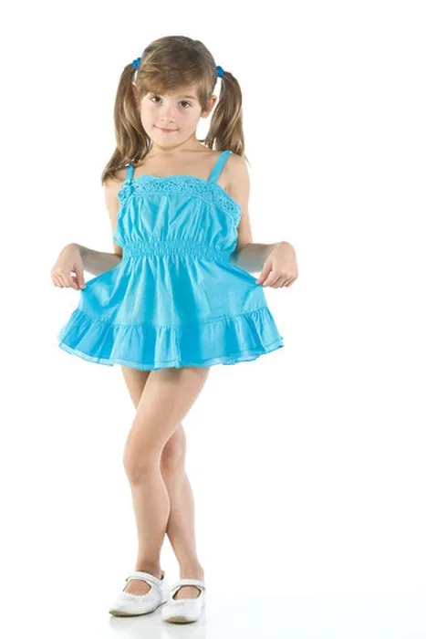 Framed Print : girl with blue dress Framed Print : girl with blue dress