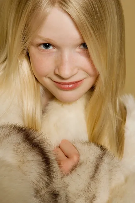 Framed Print : Girl in a fur coat Framed Print : Girl in a fur coat