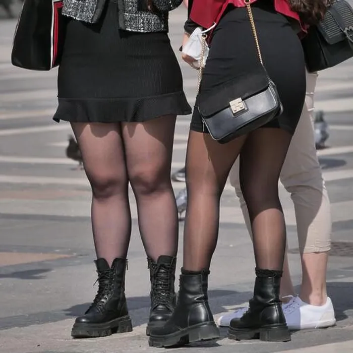 Framed Print : Girls in miniskirt and pantyhose in Duomo square, Milan, Lombardy, Italy Framed Print : Girls in miniskirt and pantyhose in Duomo square, Milan, Lombardy, Italy