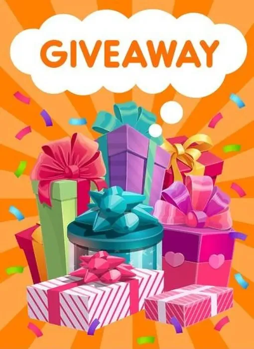 Framed Print : Giveaway gifts vector promo, social network advertising Framed Print : Giveaway gifts vector promo, social network advertising