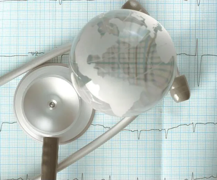 Framed Print : Glass globe and stethoscope over the ECG trace, concept of diagnosis of cardiac diseases Framed Print : Glass globe and stethoscope over the ECG trace, concept of diagnosis of cardiac diseases