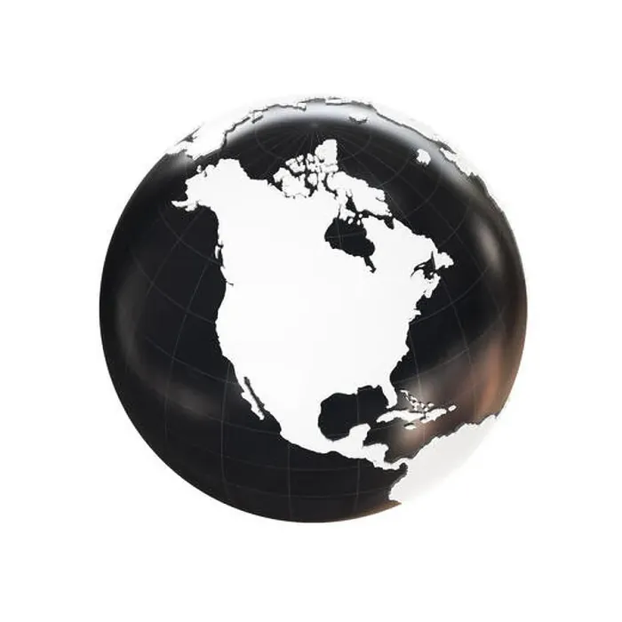 Framed Print : Globe 3D Geopolitical Extruded isolated on white background Framed Print : Globe 3D Geopolitical Extruded isolated on white background