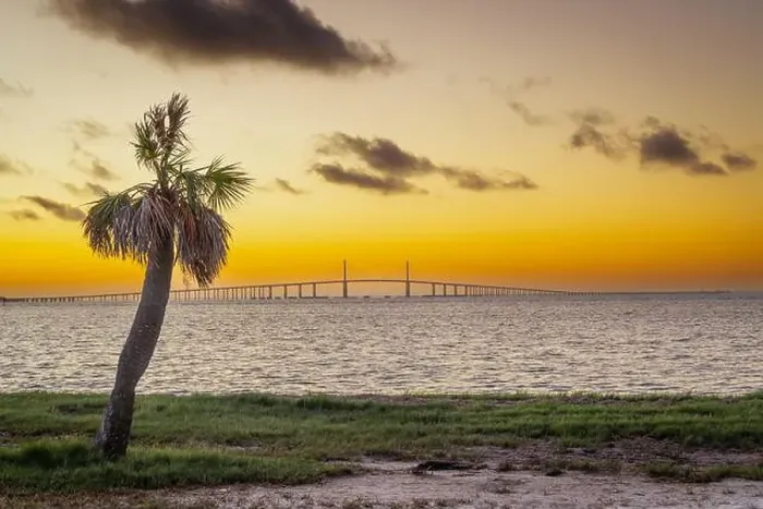 Framed Print : A glorious orange sunrise at Fort DeSoto Park Pinellas Tampa Bay Florida USA September 2024 Framed Print : A glorious orange sunrise at Fort DeSoto Park Pinellas Tampa Bay Florida USA September 2024