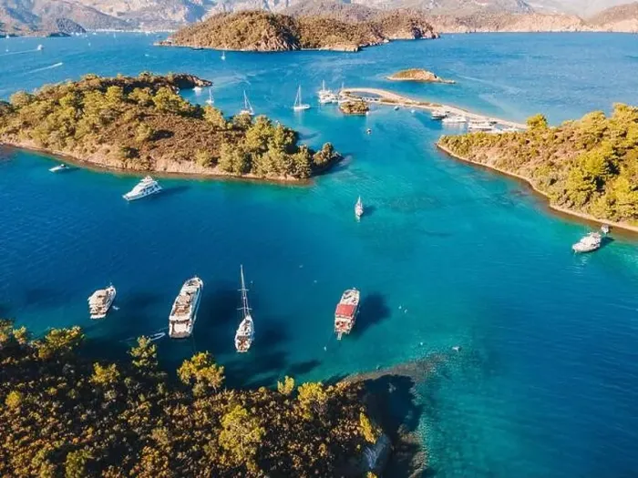 Framed Print : Göcek Yassıca Islands shot with drone from above Göcek, Muğla - Turkey Framed Print : Göcek Yassıca Islands shot with drone from above Göcek, Muğla - Turkey