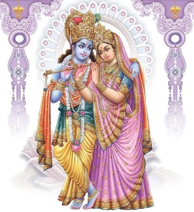 Framed Print : God Radhakrishna, Indian Lord Krishna, Indian Mythological Image of Radhakrishna