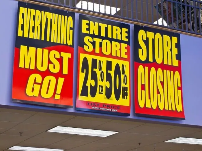 Framed Print : Going Out of Business Signs Framed Print : Going Out of Business Signs