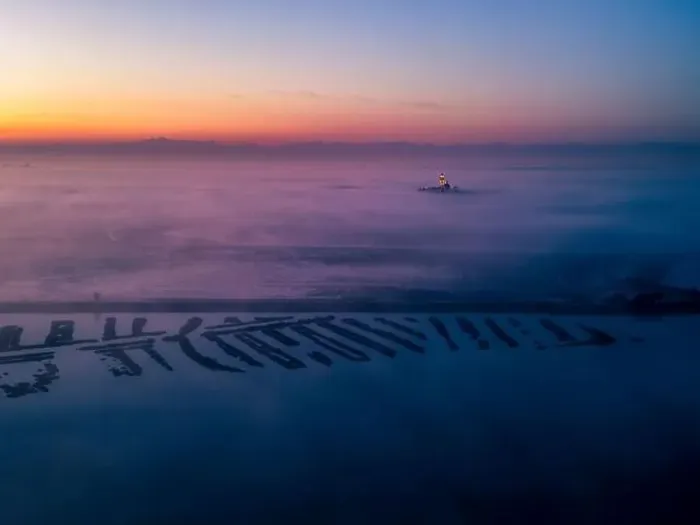 Framed Print : The golden island. Grado Island from above at sunset Framed Print : The golden island. Grado Island from above at sunset