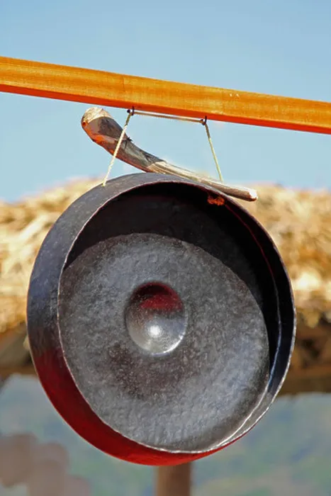 Framed Print : Gong a traditional Musical Instrument at Namdapha Eco Cultural Festival, Miao, Arunachal Pradesh, India