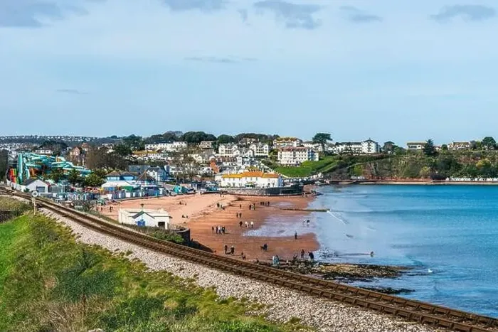 Framed Print : Goodrington Beach and Goodrington Promenade, Paignton, Devon, England, Europe Framed Print : Goodrington Beach and Goodrington Promenade, Paignton, Devon, England, Europe
