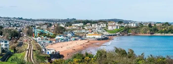 Framed Print : Goodrington Beach and Goodrington Promenade, Paignton, Devon, England, Europe Framed Print : Goodrington Beach and Goodrington Promenade, Paignton, Devon, England, Europe