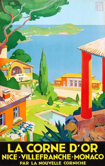 Framed Print : A gorgeous 1930 vintage travel poster from La Corne D'Or on the French Riviera Framed Print : A gorgeous 1930 vintage travel poster from La Corne D'Or on the French Riviera