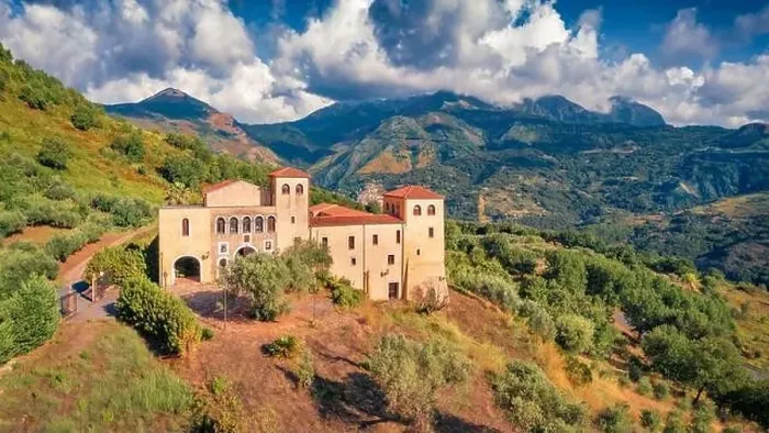 Framed Print : Gorgeous morning view from flying drone of typical Italian church Framed Print : Gorgeous morning view from flying drone of typical Italian church