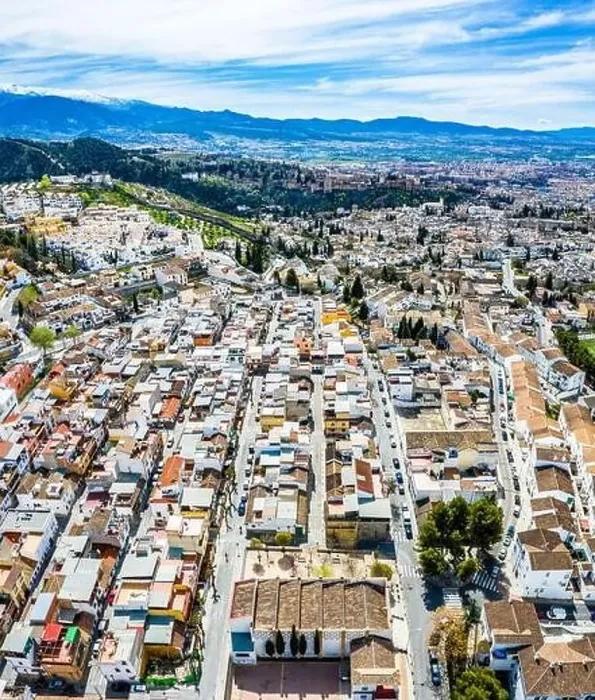 Framed Print : Granada city-Alhambra. Panoramic aerial drone view. Spain Andalusia Framed Print : Granada city-Alhambra. Panoramic aerial drone view. Spain Andalusia