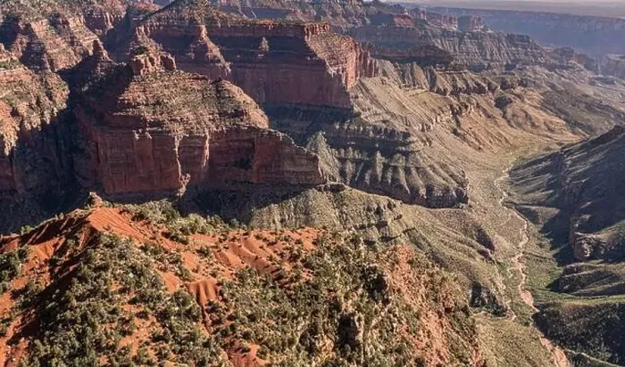 Framed Print : Grand Canyon Sout Rim, California, USA. Aerial view from helicopter Framed Print : Grand Canyon Sout Rim, California, USA. Aerial view from helicopter