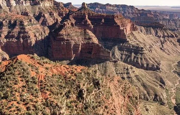 Framed Print : Grand Canyon Sout Rim, California, USA. Aerial view from helicopter Framed Print : Grand Canyon Sout Rim, California, USA. Aerial view from helicopter