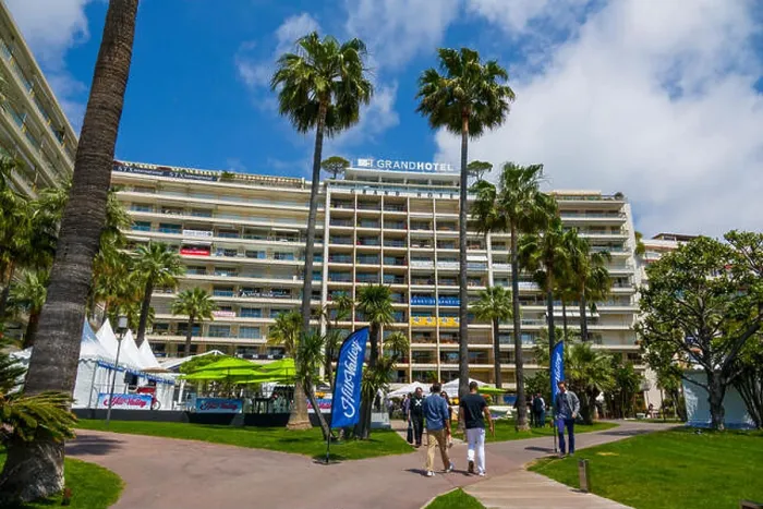 Framed Print : Grand Hotel Cannes France a resort town on the French Riviera Framed Print : Grand Hotel Cannes France a resort town on the French Riviera