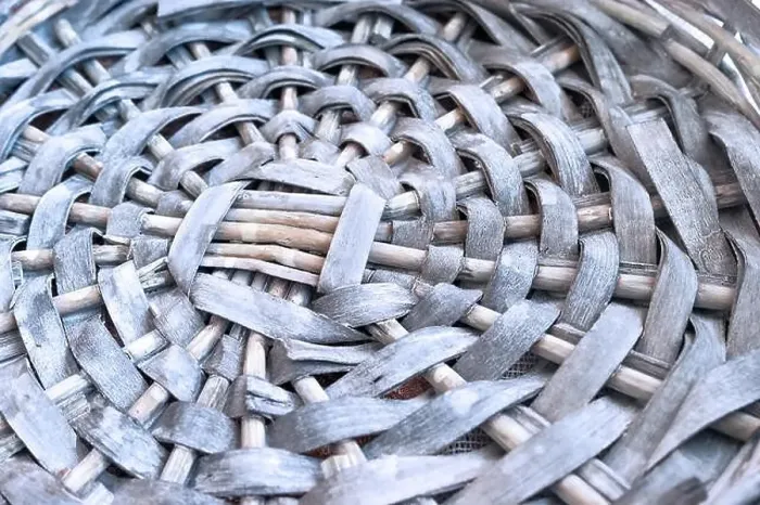 Framed Print : Empty Gray Wicker Basket Base, Circular Pattern, Closeup Framed Print : Empty Gray Wicker Basket Base, Circular Pattern, Closeup