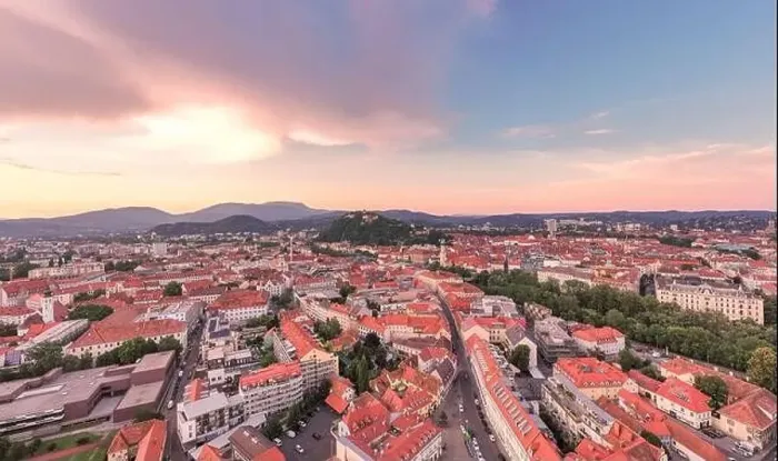 Framed Print : Graz Cityscape in Austria. Graz is the capital city of the southern Austrian province of Styria Framed Print : Graz Cityscape in Austria. Graz is the capital city of the southern Austrian province of Styria