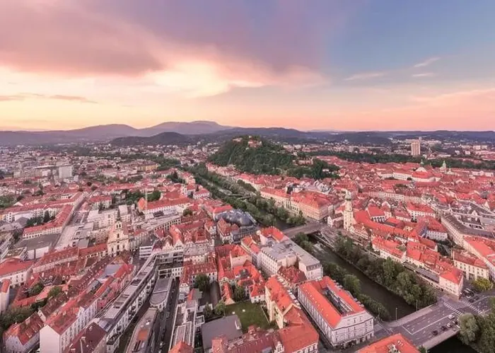 Framed Print : Graz Cityscape in Austria. Graz is the capital city of the southern Austrian province of Styria Framed Print : Graz Cityscape in Austria. Graz is the capital city of the southern Austrian province of Styria