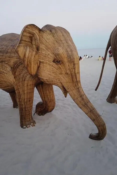 Framed Print : The Great Elephant Migration is a captivating public art installation that graced Miami Beach in fall