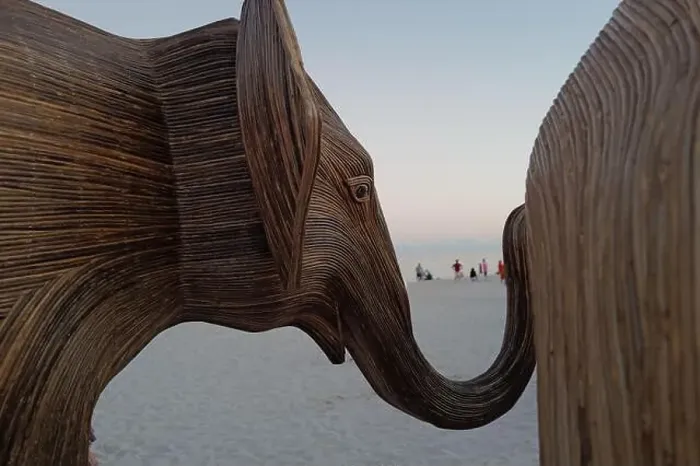 Framed Print : The Great Elephant Migration is a captivating public art installation that graced Miami Beach in fall