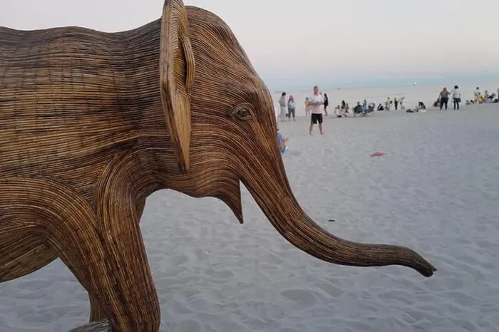Framed Print : The Great Elephant Migration is a captivating public art installation that graced Miami Beach in fall