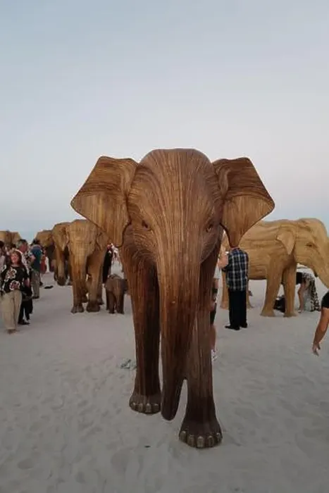 Framed Print : The Great Elephant Migration is a captivating public art installation that graced Miami Beach in fall