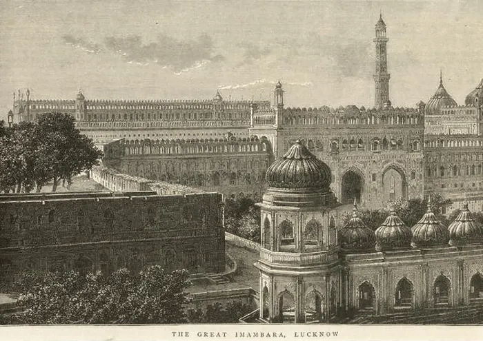 Framed Print : The Great Imambara, Bara Imambara, Asafi Imambara, Lucknow, Uttar Pradesh, India, old vintage 1800s picture