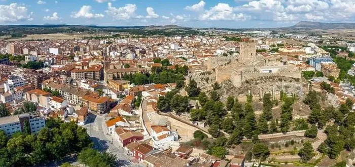 Framed Print : Great panoramic aerial view of the city of Almansa in the province of Albacete Castilla la Mancha, Spain Framed Print : Great panoramic aerial view of the city of Almansa in the province of Albacete Castilla la Mancha, Spain