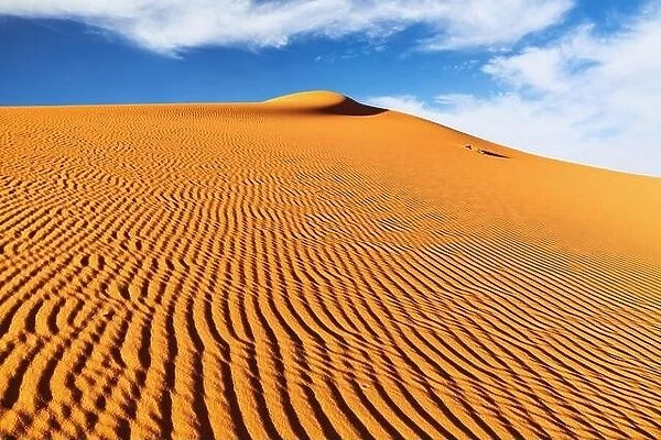 Great sand dunes of Sahara Desert in Algeria