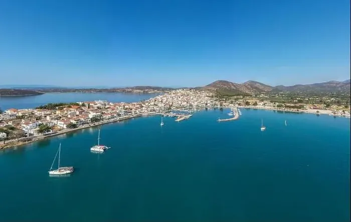Framed Print : Greece, Aerial drone view of Ermioni Framed Print : Greece, Aerial drone view of Ermioni