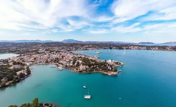 Framed Print : Greece, Aerial drone view of Porto Cheli Framed Print : Greece, Aerial drone view of Porto Cheli