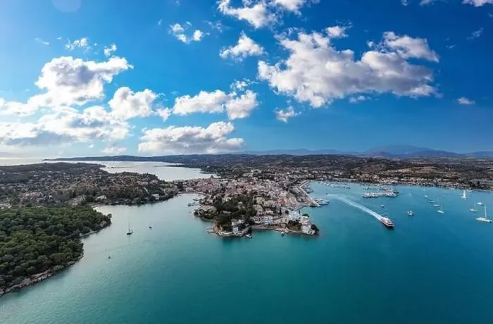Framed Print : Greece, Aerial drone view of Porto Cheli Framed Print : Greece, Aerial drone view of Porto Cheli