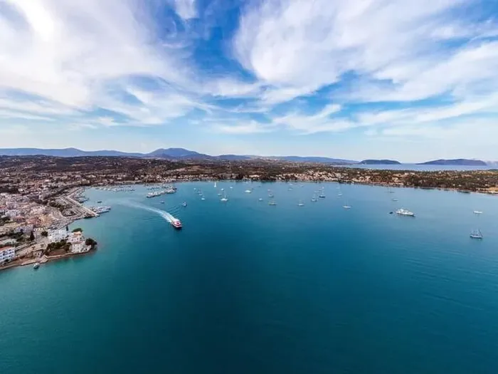 Framed Print : Greece, Aerial drone view of Porto Cheli Framed Print : Greece, Aerial drone view of Porto Cheli