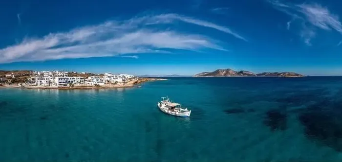 Framed Print : Greece, Koufonisi island aerial drone panoramic view Framed Print : Greece, Koufonisi island aerial drone panoramic view