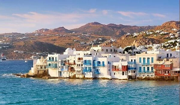 Greece, Mykonos Island - View at 'Little Venice' in the Mykonos Town, Chora
