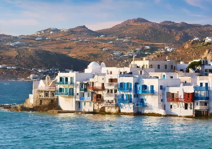 Framed Print : Greece - Mykonos Island, view at Little Venice in the Mykonos Town, Chora Framed Print : Greece - Mykonos Island, view at Little Venice in the Mykonos Town, Chora