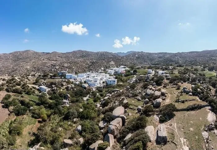 Framed Print : Greece. Tinos island Cyclades. Panoramic view of house at Volax village, granite stone background Framed Print : Greece. Tinos island Cyclades. Panoramic view of house at Volax village, granite stone background