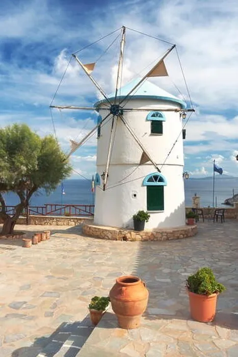 Framed Print : Greece - Zakynthos Island, Ionian Sea, Skinari Cape, Windmill House Framed Print : Greece - Zakynthos Island, Ionian Sea, Skinari Cape, Windmill House