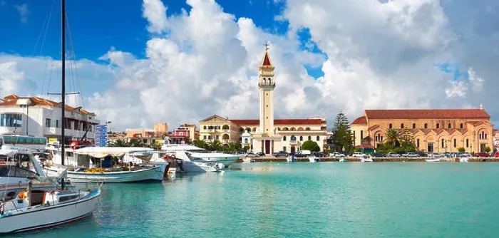 Framed Print : Greece - Zakynthos Island, Ionian Sea, harbour Zakynthos city Framed Print : Greece - Zakynthos Island, Ionian Sea, harbour Zakynthos city