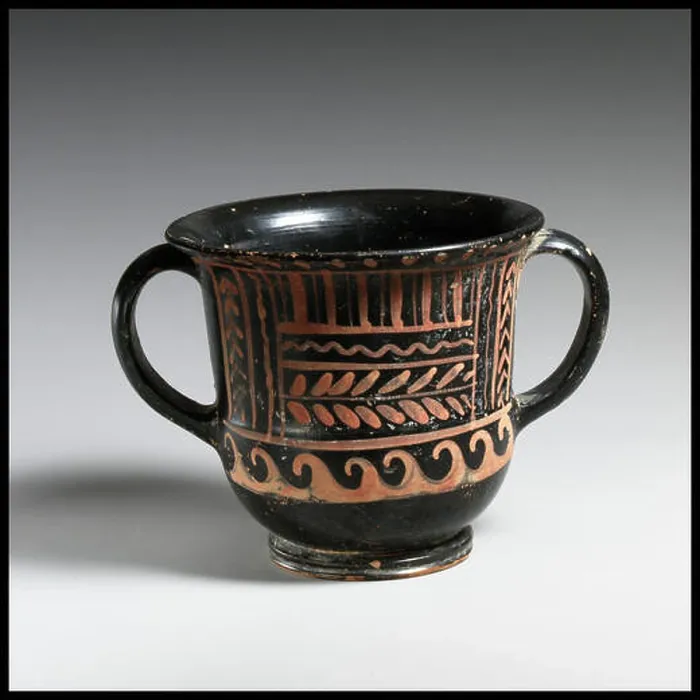 Framed Print : A Greek kantharos with high handles and deep bowl Framed Print : A Greek kantharos with high handles and deep bowl